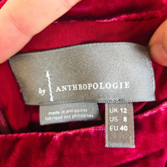 RASPBERRY CRUSHED VELVET SIDE SLIT RUCHED MINI SKIRT - Picture 3 of 4